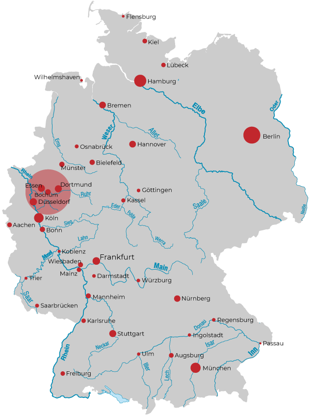 Bochum - Lage in Deutschland