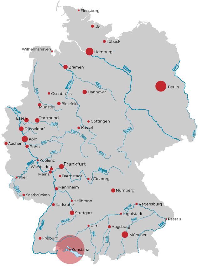 Konstanz - Lage in Deutschland