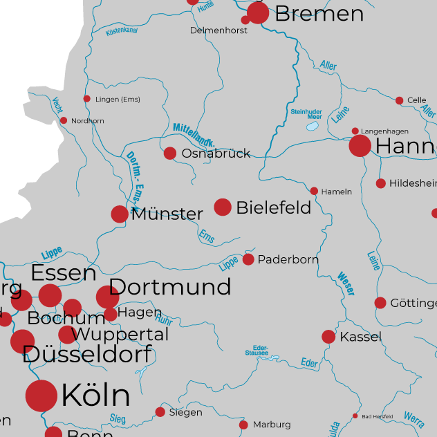 Umgebungskarte Bielefeld