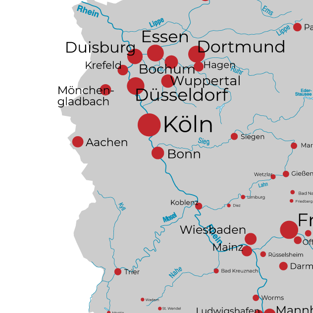 Umgebungskarte Bonn