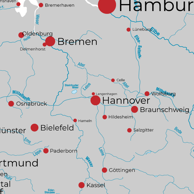 Umgebungskarte Hannover