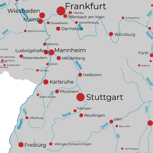 Umgebungskarte Heilbronn