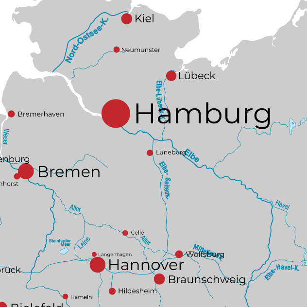 Umgebungskarte Lüneburg