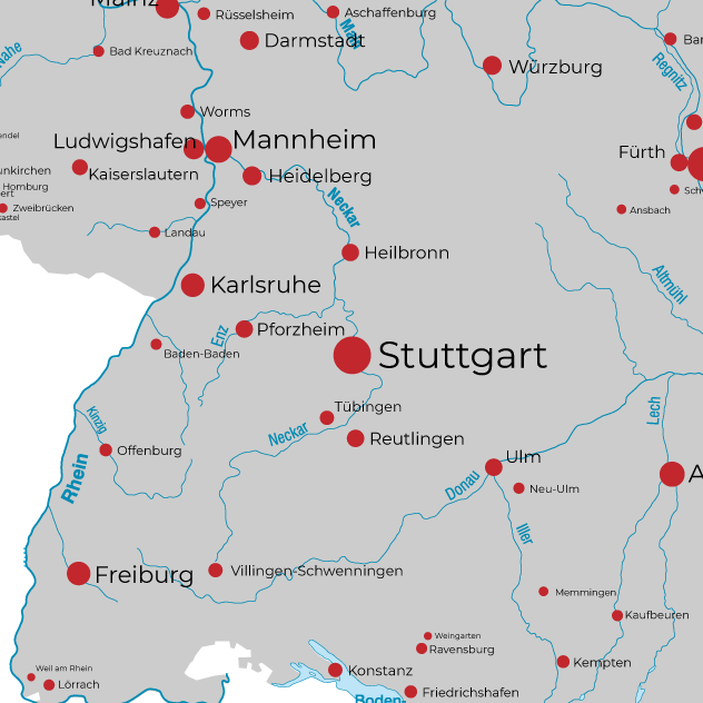 Umgebungskarte Stuttgart